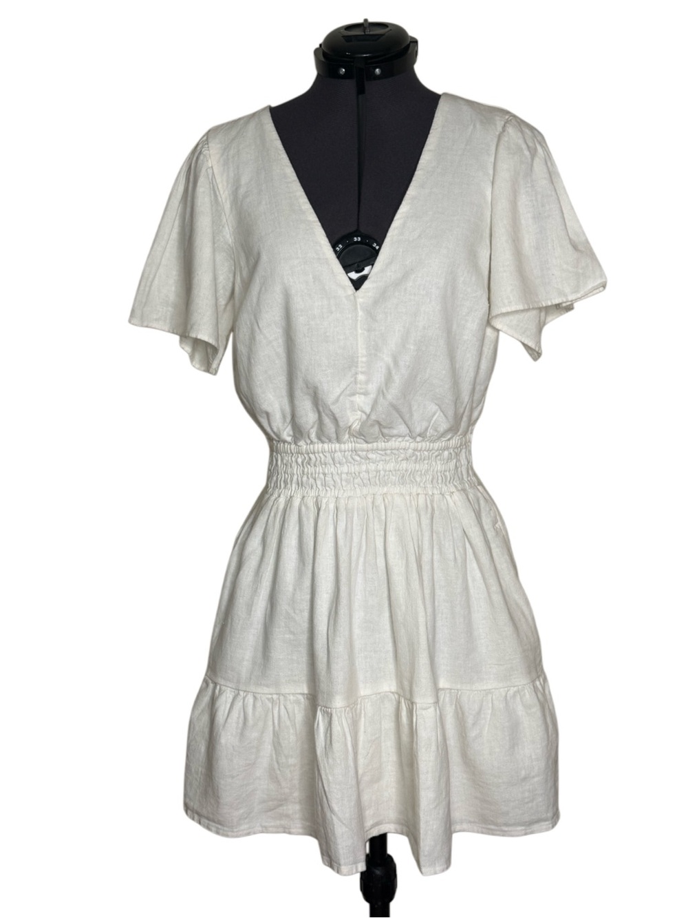 Abercrombie & Fitch Smocked Waist Tiered Mini Dress NWT